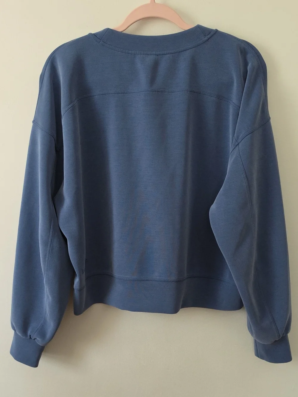 Lululemon Perfectly Oversized Cropped Crew Softstream Sweatshirt Blue Sz 8
